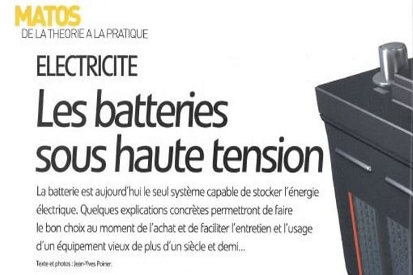 article matos electricite les batteries sous haute tension