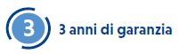 3 anni di garanzia